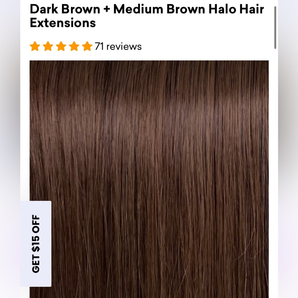 Sitting Pretty 20 inch hair halo, shade Dark Brown + Medium Brown
